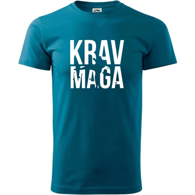 Nápis Krav Maga klasické pánské triko petrolejová – Hledejceny.cz