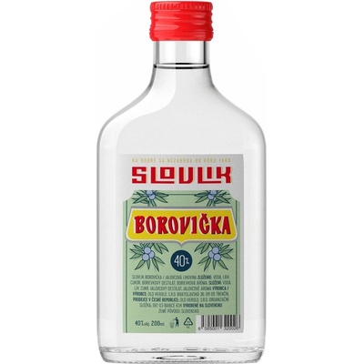Slovlik Borovička Slovenská 40% 0,2 l (čistá fľaša)