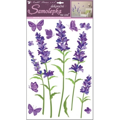 Samolepicí dekorace na stěnu levandule 10189 / Samolepky na zeď ( 50 x 32 cm ) Room Decor – Hledejceny.cz