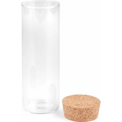 Skleněná lahvička s korkem 45x130 mm - transparent