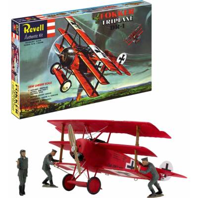 Revell Plastic ModelKit letadlo 03762 Fokker Triplane DR.1 75 Years Plastic Modelling 1:28