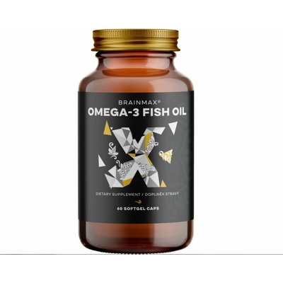 BrainMax Omega-3 Fish Oil 60 softgel kapslí