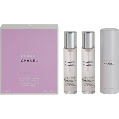 Chanel Chance Eau Tendre EDT plnitelný 20 ml + EDT náplň 2 x 20 ml dárková sada – Hledejceny.cz