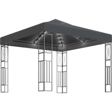 vidaXL Pavilon s pohádkovými světly LED 3x3 m antracitový