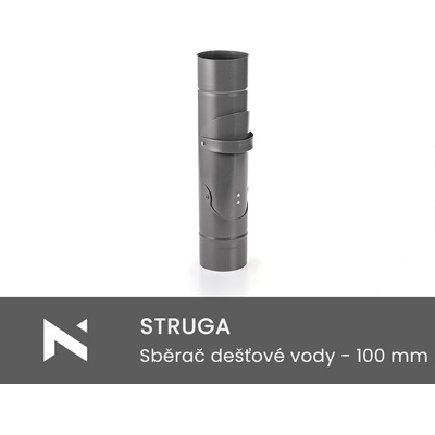 Struga Sběrač dešťové vody s lapačem 100 mm RAL 7024 grafitově šedá – Hledejceny.cz