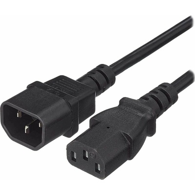 PremiumCord Prodlužovací kabel - síť 230V, IEC 320 C13 - C14, 1 m