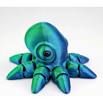 Svíčkománie3D Flexi 3D miniaturka chobotnice z 3D tiskárny Modro zelená lesklá – Hledejceny.cz