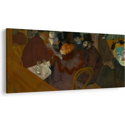 Obraz - Henri de Toulouse-Lautrec, At the Moulin Rouge, reprodukcia, jednodielne 200x100 cm