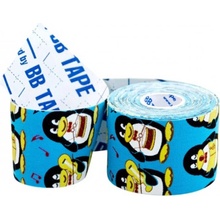 BB Tape Kineziologické tejpy pre citlivú pokožku detskýmotív tučniak modrá 500 x 5 cm