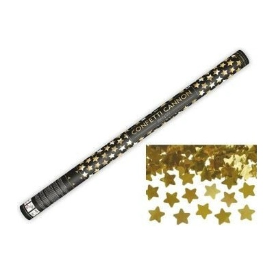Konfety 80cm ZLATÉ METALICKÉ HVIEZDIČKY Silvester