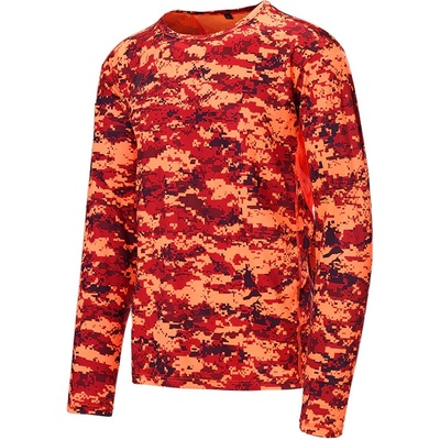 Stagunt Orset Pixel Camo tričko s dlouhým rukávem oranžové