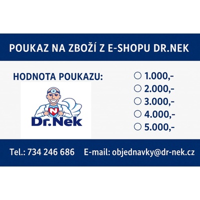 Dárkový poukaz do eshopu Dr.nek Cena: Dárkový poukaz 3.000Kč