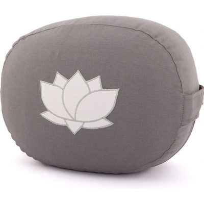 Bodhi Meditačný vankúš oválny s lotosovým kvetom z organickej bavlny 29x15