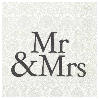 IHR Servítky veľké Mr&Mrs 33x33cm