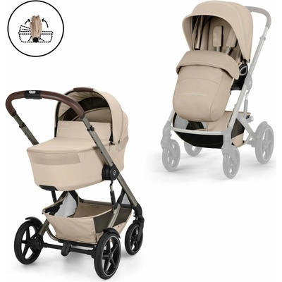 CYBEX Talos S Lux + Cot S 2026 Almond Beige Taupe Frame