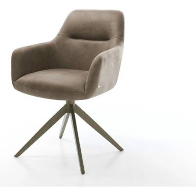 Delife Pejo-Flex mikrovlákno taupe vintage křížová podnož široká titanová taštičkové pružiny
