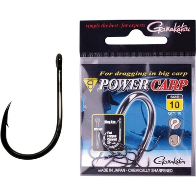 Gamakatsu Power carp ring eye NS black vel.14 10 ks
