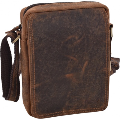 Pánské kožené Crossbody tmavěhnědý hunter V 250586