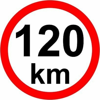 Traiva s.r.o Omezení rychlosti – 120 km/hod retroreflexní Verze: Samolepka ∅ 200 mm - Kód: 15356
