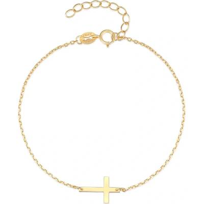Olivie strieborný náramok KRÍŽOK GOLD 8715