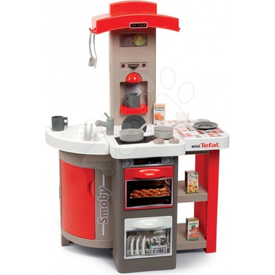 Smoby Kuchynka skladacia Tefal Opencook červená s kávovarom a chladničkou a 22 doplnkov