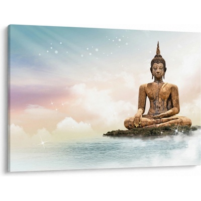 Obraz - Buddha dohlížející na zemi, jednodílný 100x70 cm