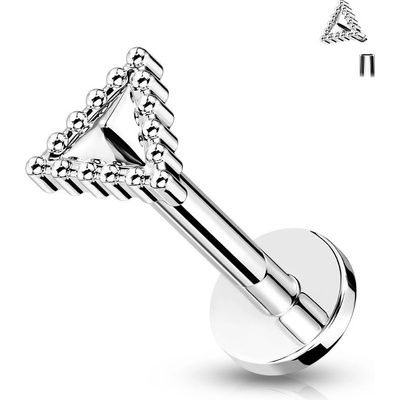 Šperky4U labreta cartilage piercing trojúhelník LB0037ST-1206