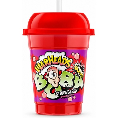 Warheads nápoj s boba kuličkami s příchutí jahody 400 ml