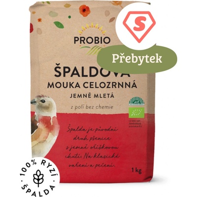 ProBio Mouka špaldová celozrnná jemně mletá 1 kg