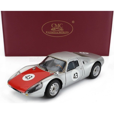 CMC PORSCHE 904 CARRERA GTS ch.904-025 N 26 SILVERSTONE INTERNATIONAL GRAND TOURING 1964 INNES IRELAND SILVER RED 1:18