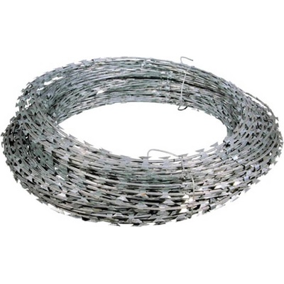 Žiletkový drát spirálový 450mm; 8-10m; Zinek