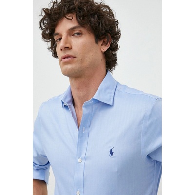 Polo Ralph Lauren pánska bavlnená košeľa 712886746 modrá