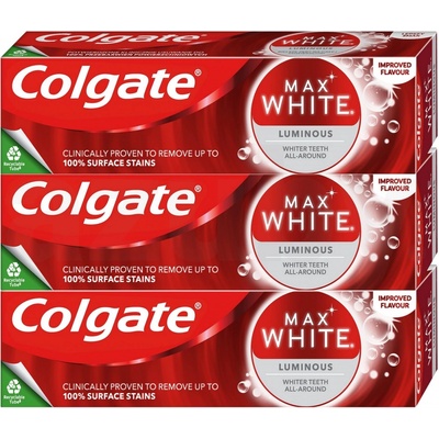 Colgate Max White Luminous 3 x 75 ml – Hledejceny.cz