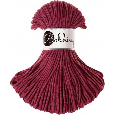 Bobbiny šňůry junior 3 mm Vínově červená (Wine red)
