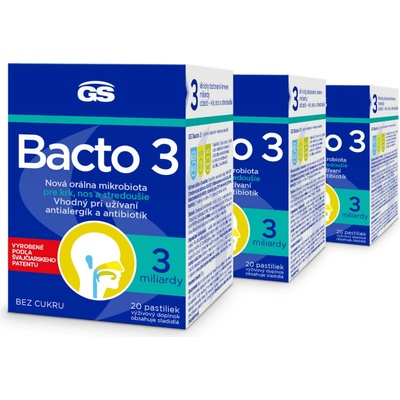GS Bacto 3 3 x 20 pastiliek