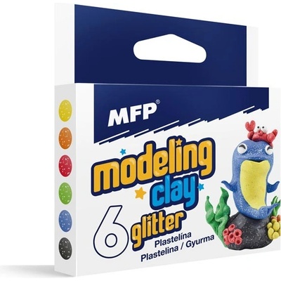 MFP 5301174 Modelovací hmota 6 ks barev GLITTER 100g