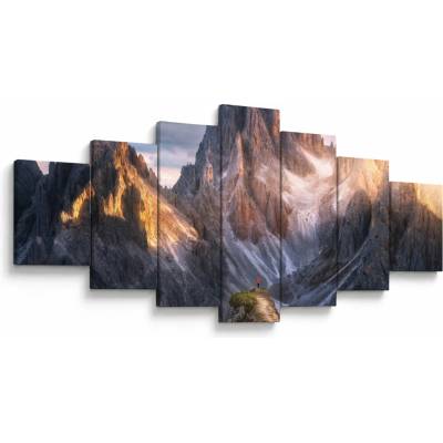 Obraz - Horská panoráma, sedemdielne 210x100 cm