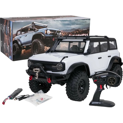 JOKO RC Veľké Auto Jeep WILDERNESS RTR 56cm s LED svetlom na diaľkové ovládanie rýchlosť 18 km/h Naviják smerovky Vodotesné biele 1:10