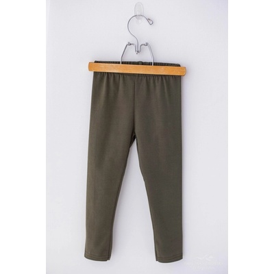 Dívčí oteplené legíny Lily Grey khaki