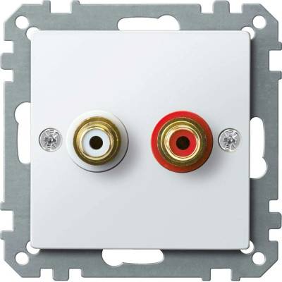Merten zásuvka reproduktora System M polárna biela MEG4350-0319