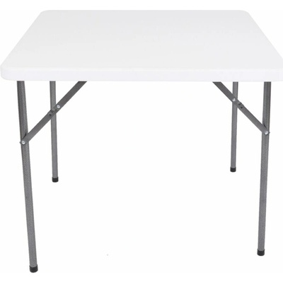 ROJAPLAST DS-F86 Catering Campingový skládací stůl, 86 x 86 cm, ocelový, bílý