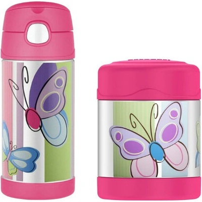 Thermos FUNtainer dětský set Motýl termoska 355 ml + termoska na jídlo 290 ml