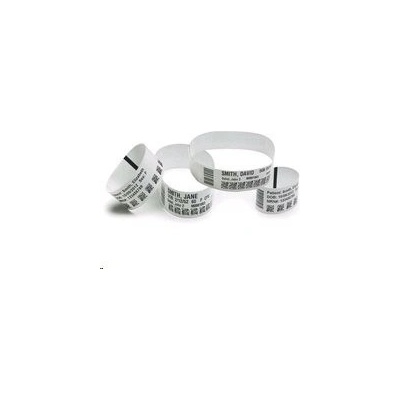 Zebra Z-Band UltraSoft - Polypropylene vinyl lepivý Wristbands - biela - 25.4 x 152.4 mm 1800 kusmi (6 role x 300)