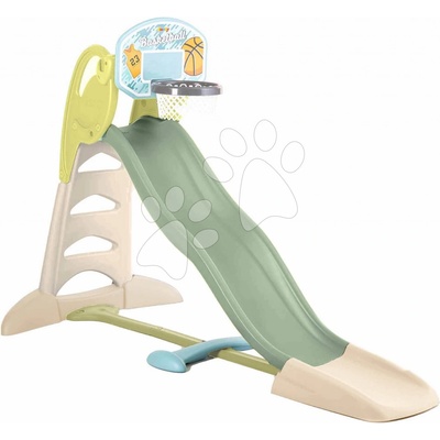 Smoby s vodotryskem a vodní hrou pod basketbalem Toboggan XL Slide Green 230 cm