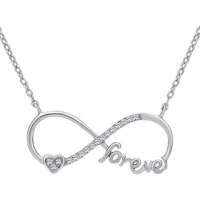 SILVEGO Stříbrný náhrdelník s přívěskem infinity forever JJJN0242