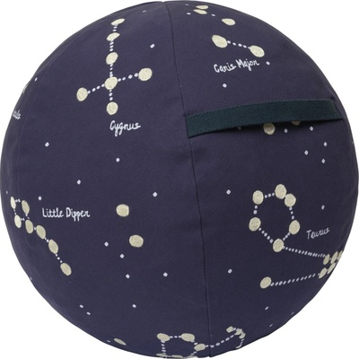 Ferm Living Puf Constellation Dark Blue Ø 50 cm, modrá barva, textil