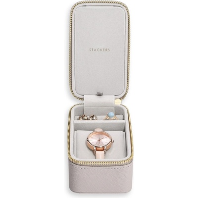Stackers cestovní šperkovnice na hodinky Travel Jewellery & Watch Box Taupe šedobéžová 76329