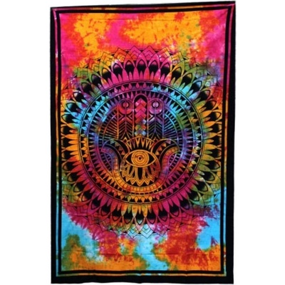 Ancient wisdom Flexity plachta na zeď / deka barevná Hamsa ruka 130x200
