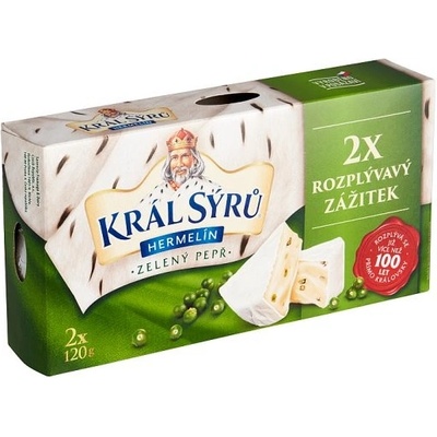 Král Sýrů Hermelín Zelený pepř 2 x 120 g