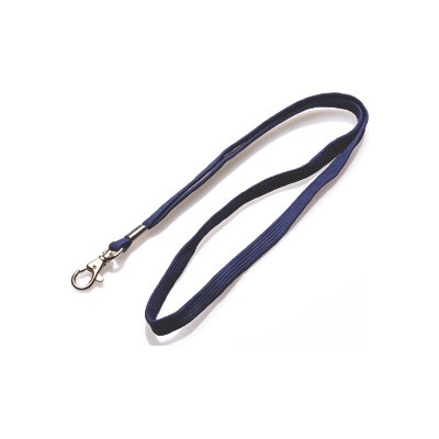 Snúrka na krk s karabinou Promex 1 cm navy